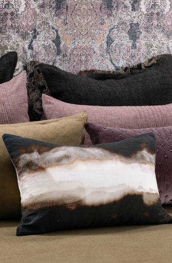 Bianca Lorenne - Mitoshi Cushion - Graphite/Rosewood/Grey